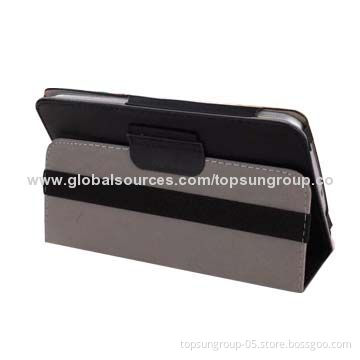 Folio Leather Case for Tablets, Two-fold, Universal